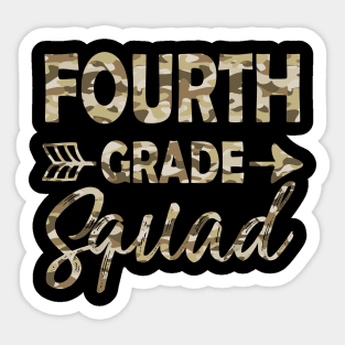 Fourth Grade Camo Teacher Welcome Back To School Sticker